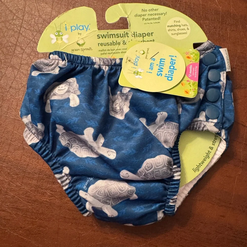 I Play‎ by Green Sprouts Reusable Baby Tortoise Swim Diaper Summer Vacation